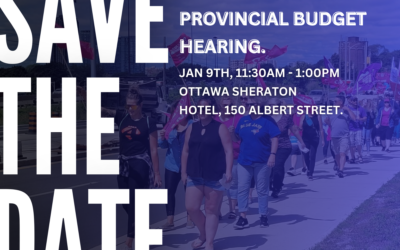 Rally at Ottawa’s Provincial Budget Hearing