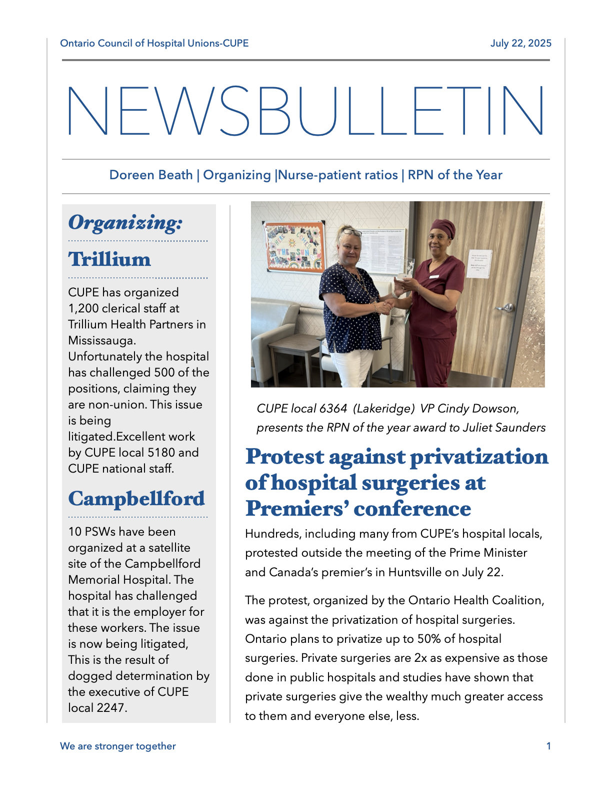 JULY 2025 NEWSLETTER