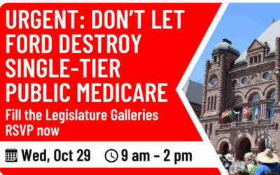 Come to the Ontario Legislature Wednesday October 29
