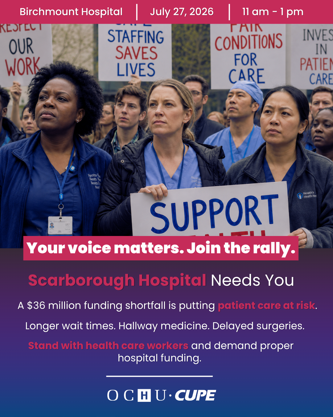 Image: Birchmount Hospital Rally Poster
